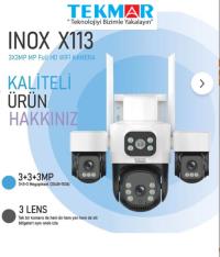 INOX-X113 3+3+3MP 3 LENSLİ WİFİ PTZ KAMERA 3 mp x 3 kameraya sahip